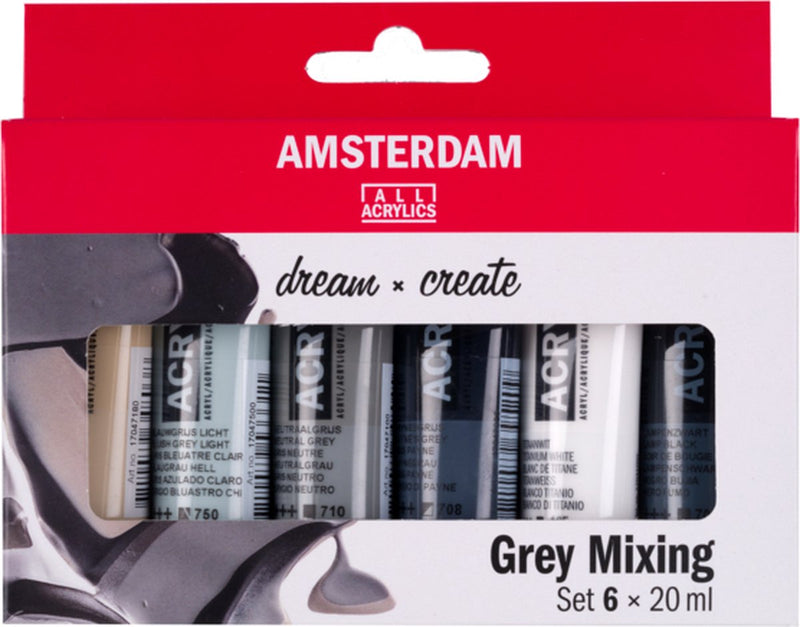 Load image into Gallery viewer, Amsterdam standard series acrylverf grijstinten set | 6 x 20 ml