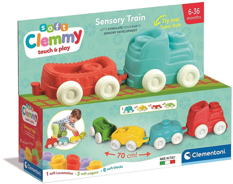 Load image into Gallery viewer, Clementoni baby - clemmy sensory trein met soft blokken, 12dlg.