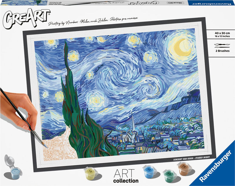 Load image into Gallery viewer, Ravensburger the starry night (van gogh) - schilderen op nummer voor volwassenen