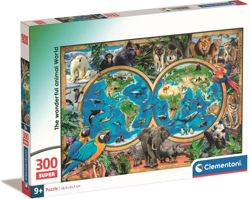 Load image into Gallery viewer, Clementoni legpuzzel super color the wonderful animal world, 300st.