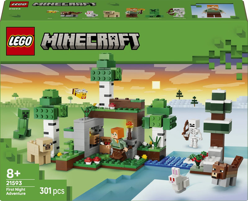Afbeelding laden in galerijviewer, Lego minecraft eerste nacht-avontuur speelgoed voor kinderen en kinderkamer decoratie 21593