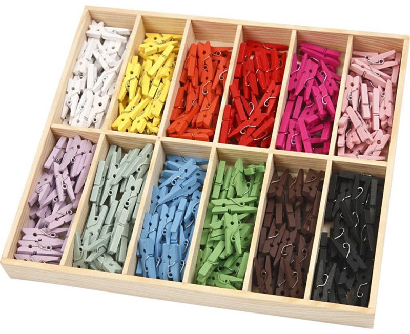 Load image into Gallery viewer, Creativ company mini wasknijpers gekleurd, 12x24st.