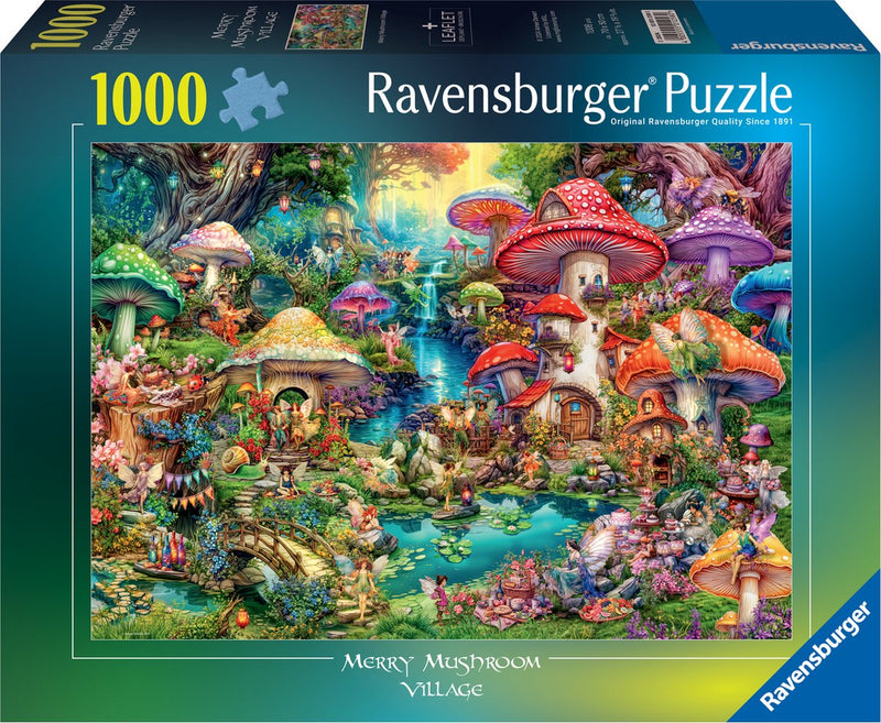 Load image into Gallery viewer, Ravensburger legpuzzel merry mushroom village, 1000st.