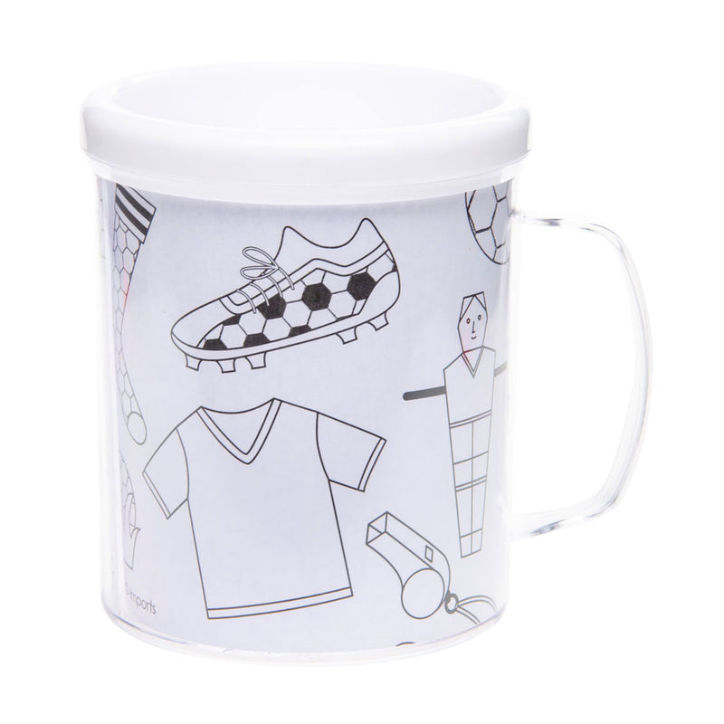 Load image into Gallery viewer, Duckiez kleur je eigen beker voetbal 250 ml | 24 stuks