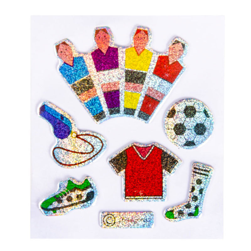Load image into Gallery viewer, Duckiez stickers voetbal glinsterend