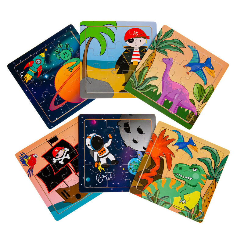 Load image into Gallery viewer, Duckiez houten puzzel (ruimte, piraat of dinosaurus)