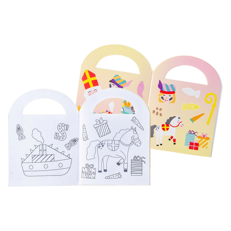 Load image into Gallery viewer, Duckiez kleurboekje met stickers sinterklaas