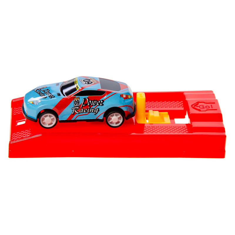 Load image into Gallery viewer, Duckiez metalen auto met afschiet racebaan