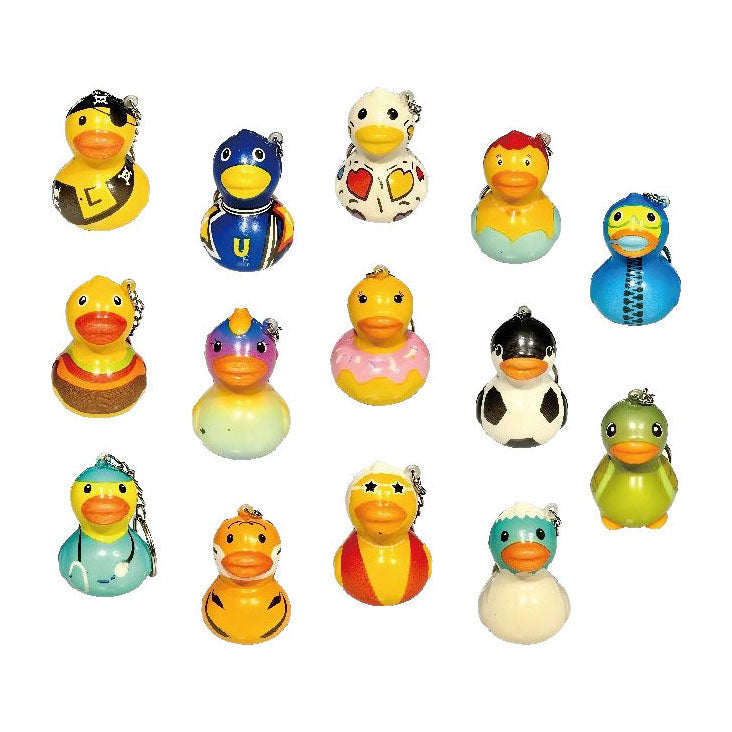 Load image into Gallery viewer, Duckiez sleutelhanger eendje foam gekleurd - 24st