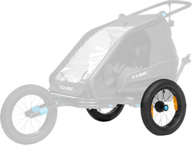 Load image into Gallery viewer, Cube fat wheels for double bicycle trailers