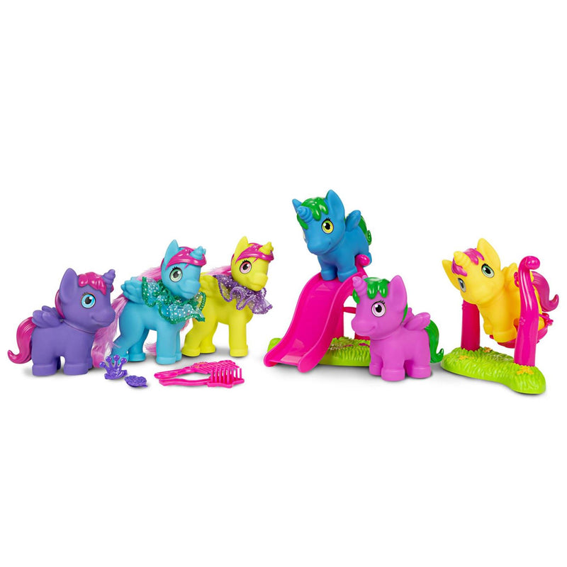 Load image into Gallery viewer, Toi-toys dream horse speelset speeltuin met accessoires + 6x eenhoorn