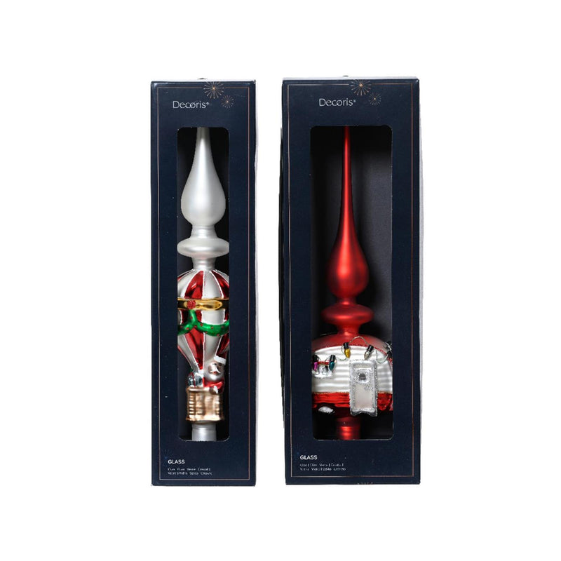 Afbeelding laden in galerijviewer, Decoris piek heteluchtballon caravan van glas 31cm