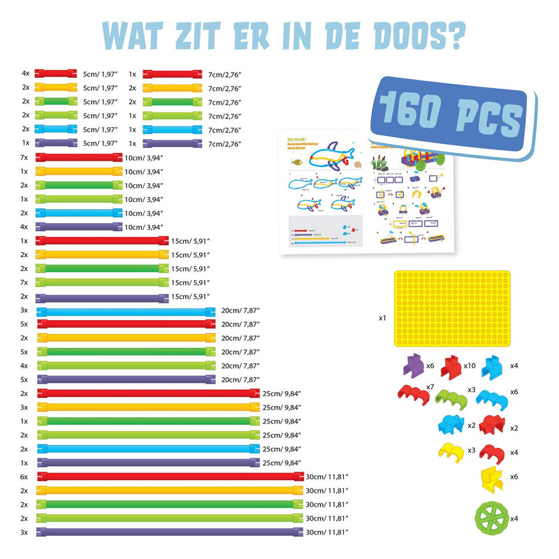 Load image into Gallery viewer, Spaghetteez 3D Art Flexibele Bouwstaafjes, 160dlg.