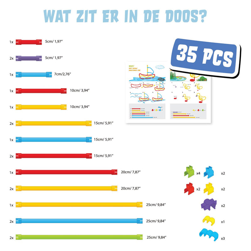 Load image into Gallery viewer, Clics spaghetteez 3d art flexibele bouwstaafjes, 35dlg.