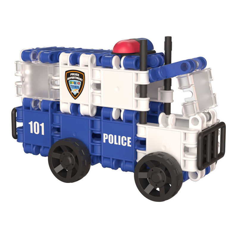 Load image into Gallery viewer, Clics politie 8-in-1 bouwblokken– duurzaam speelgoed gemaakt van gerecycleerde kunststof- bouwset 8 in 1 - speelgoed 4,5,6,7,8 jaar jongens en meisjes- educatief speelgoed- montessori speelgoed- constructie speelgoed