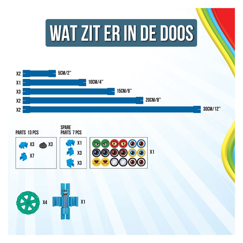 Load image into Gallery viewer, Clics spaghetteez noodle the pup flexibele bouwstaafjes, 34dlg.