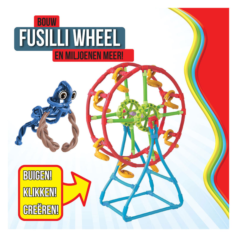 Load image into Gallery viewer, Clics spaghetteez fusilli reuzenrad flexibele bouwstaafjes, 46dlg.