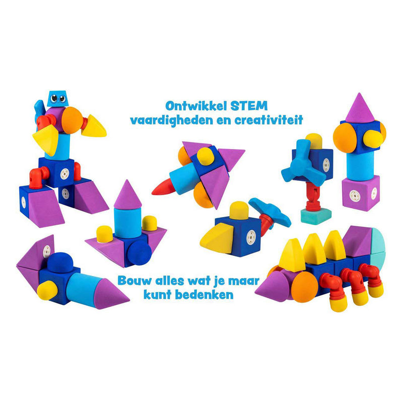 Afbeelding laden in galerijviewer, Blockaroo magnetische foam blokken, 60dlg.