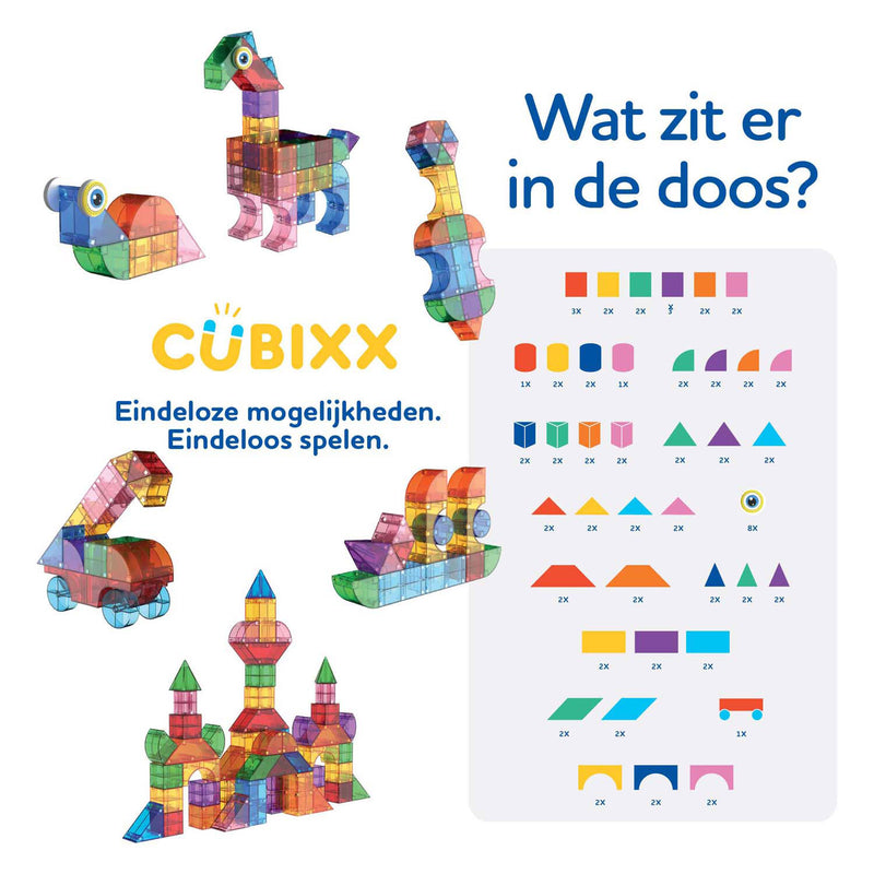 Load image into Gallery viewer, Cubbix magnetisch bouwspeelgoed kleurrijke blokken - 85-delig creatief speelgoed.