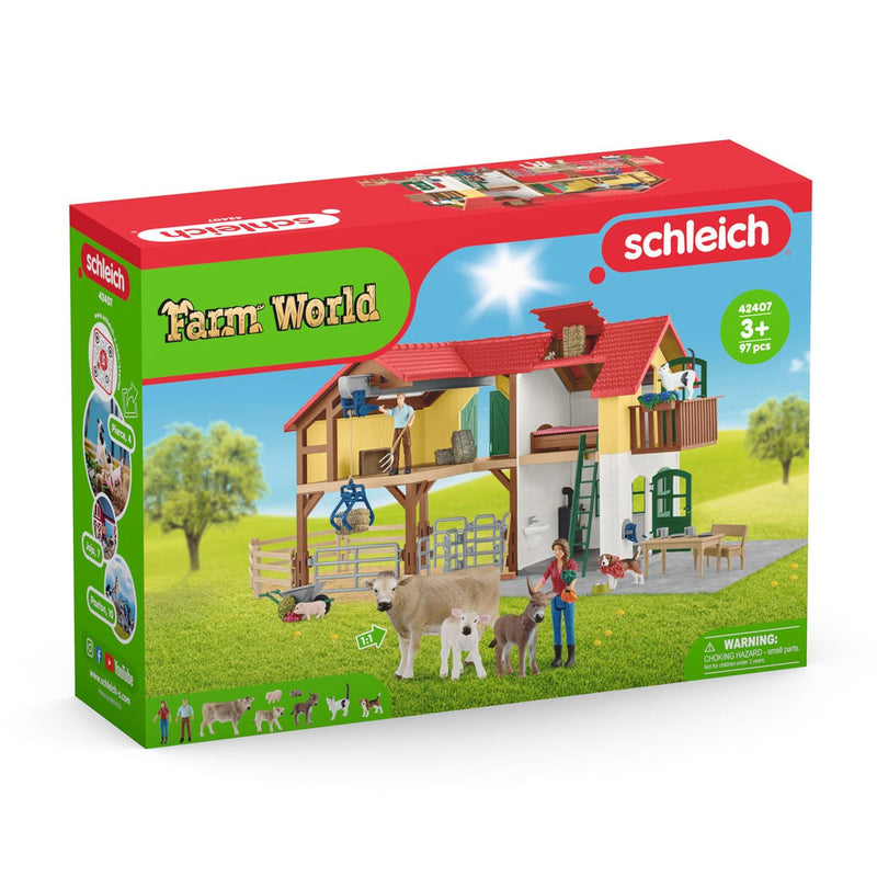 Load image into Gallery viewer, Schleich FARM WORLD Boerderij met Stal en Dieren 42407