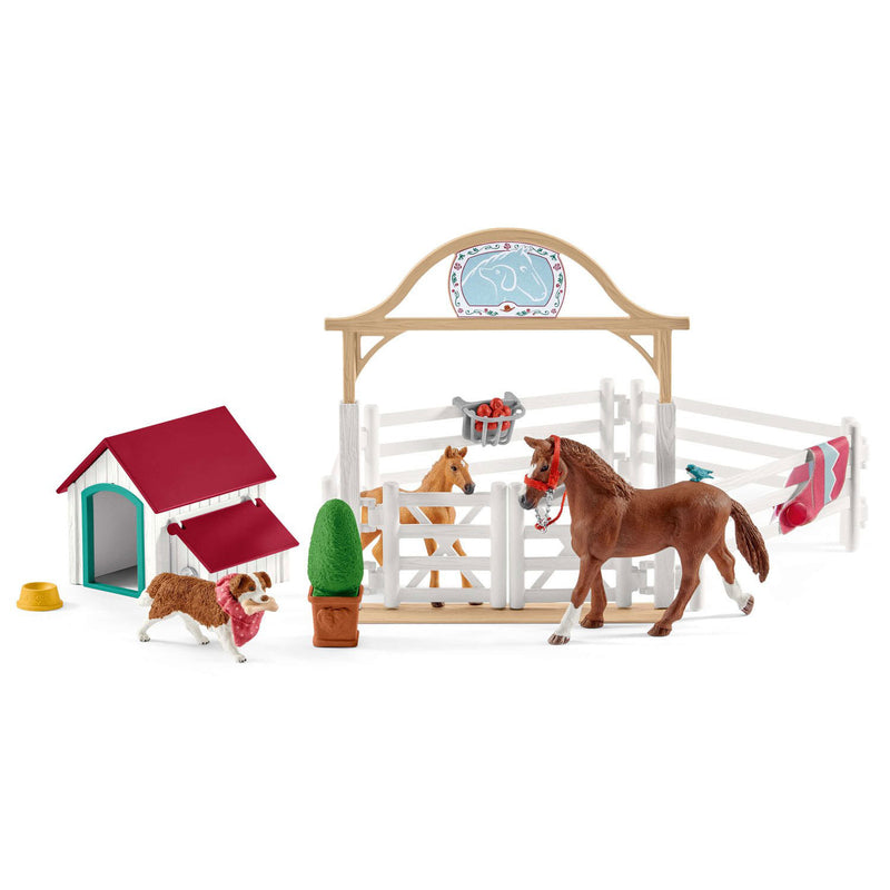 Load image into Gallery viewer, Schleich horse club hannah's gasten met ruby hond 42458