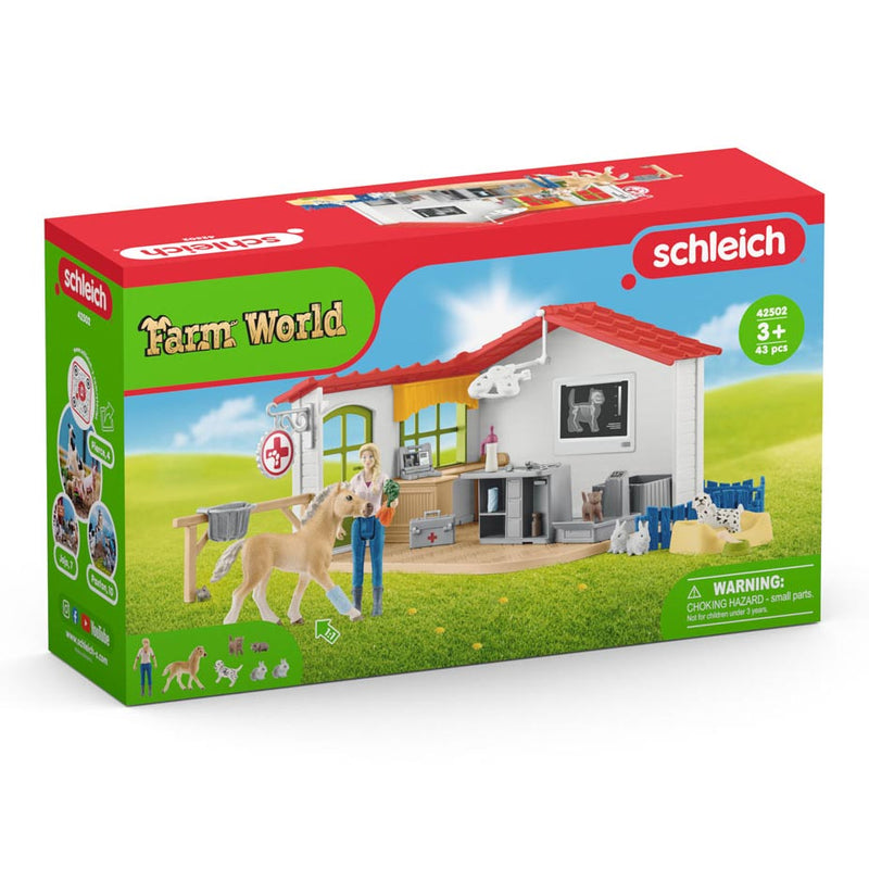 Load image into Gallery viewer, Schleich farm world dierenartspraktijk met dieren 42502