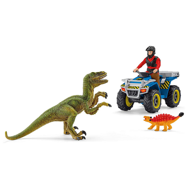 Load image into Gallery viewer, Schleich DINOSAURS Vlucht van Velociraptor op Quad 41466