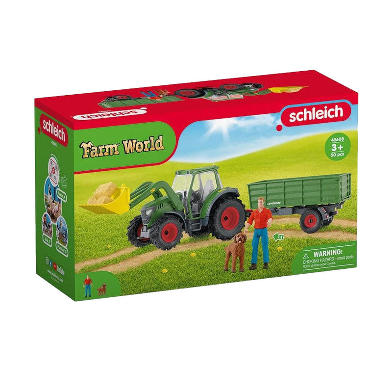 Load image into Gallery viewer, Schleich farm world tractor met aanhanger 42608