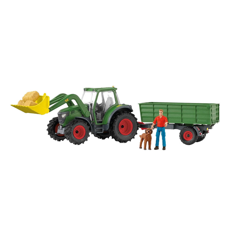 Load image into Gallery viewer, Schleich farm world tractor met aanhanger 42608