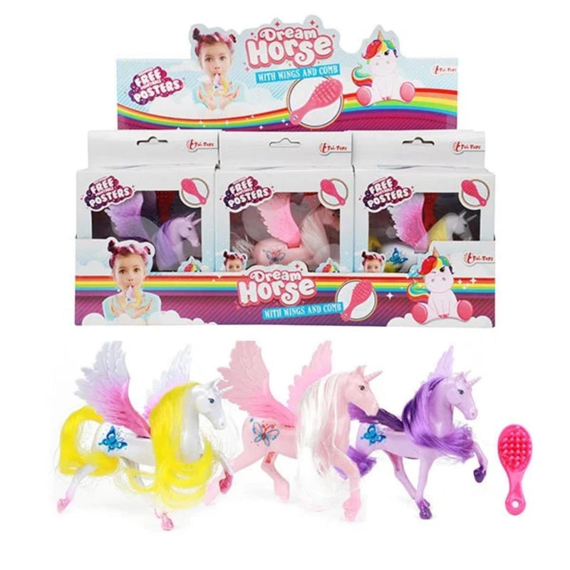 Load image into Gallery viewer, Toi-toys toi toys eenhoorn pegasus met borstel
