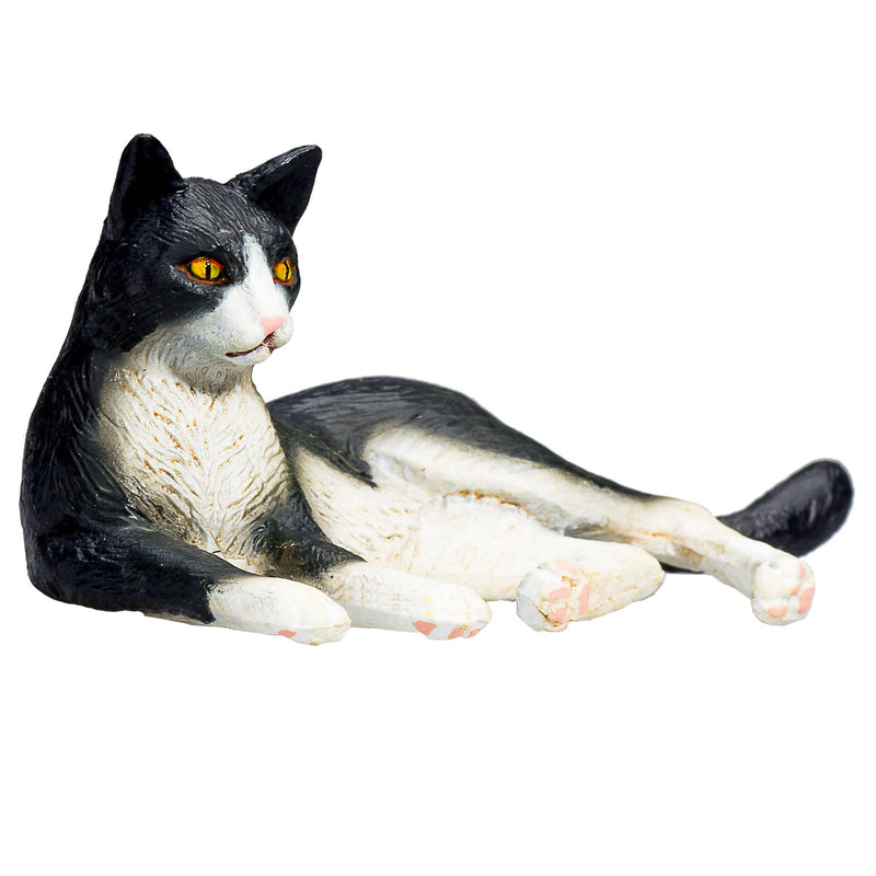 Afbeelding laden in galerijviewer, Mojo farmland liggende kat zwart wit - 387367
