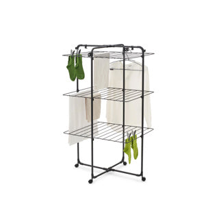 Load image into Gallery viewer, Brabantia hangon droogtoren - 23 m - inklapbaar wasrek - matt black