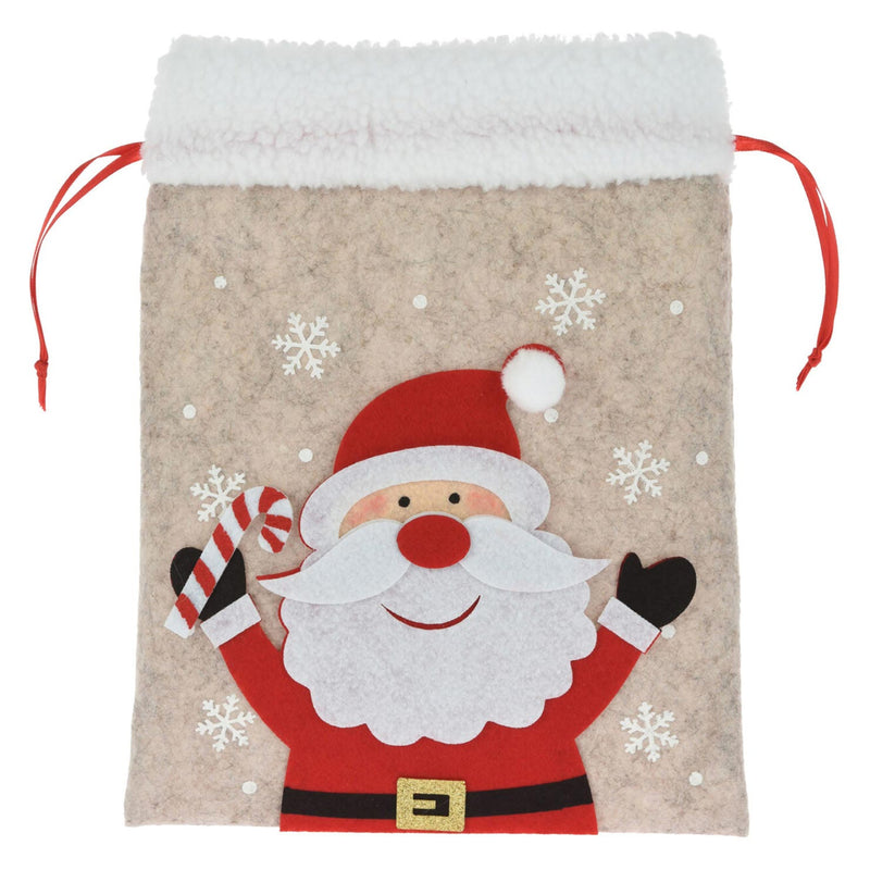 Load image into Gallery viewer, Koopman vilten zakje kerstfiguur cadeauzakje kerst multi kleuren 26x21 cm.
