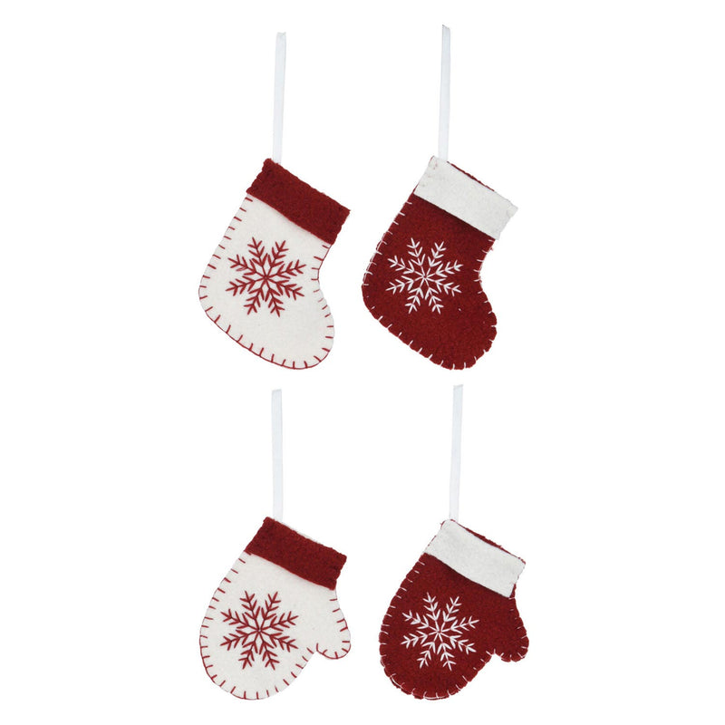 Load image into Gallery viewer, kerst sok rood wit, 10cm