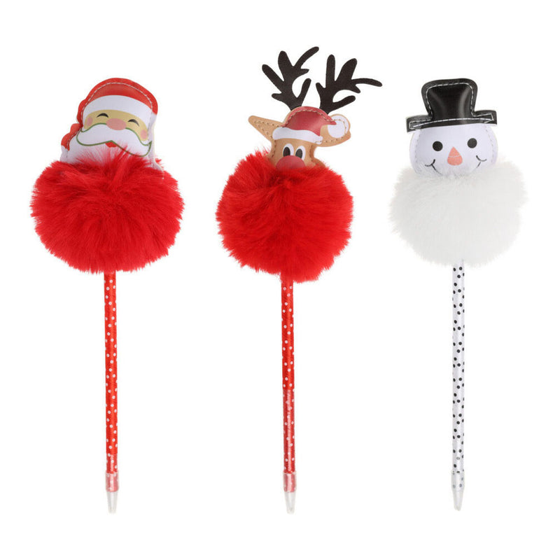 Load image into Gallery viewer, Balpen Kerst met Pompom, 25cm