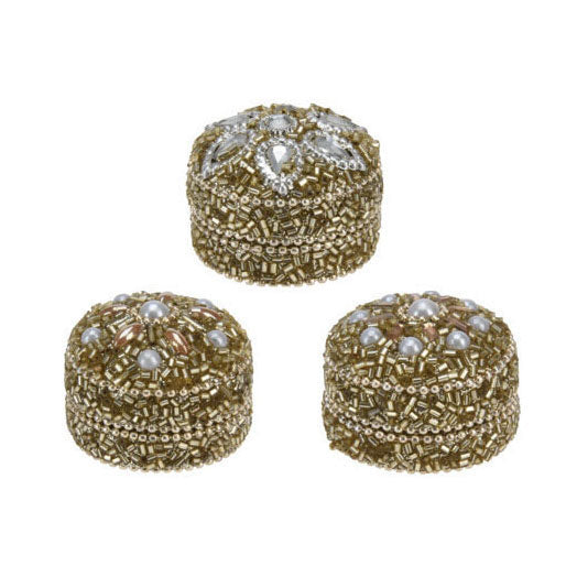 Load image into Gallery viewer, Opbergdoosje 4x3cm goud, set van 36