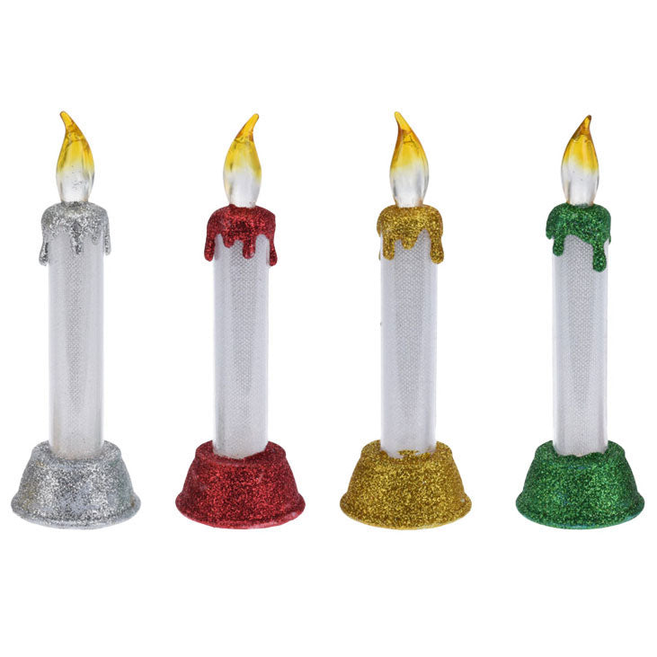 Load image into Gallery viewer, Ledkaars met Kerstglitters, 15cm.