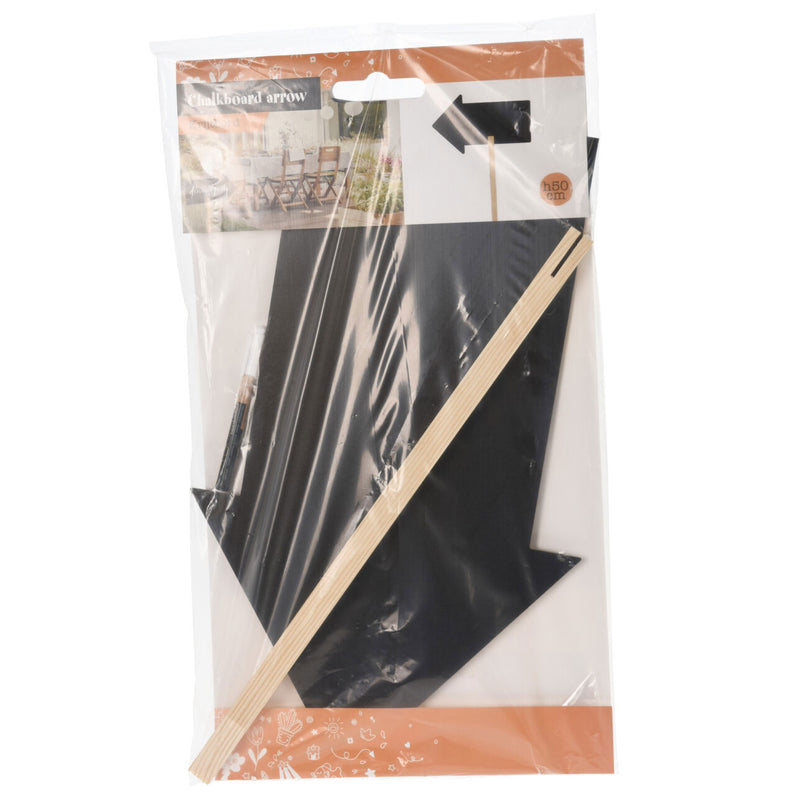 Load image into Gallery viewer, Koopman krijtbord pijl op stok houten schoolbord 50cm decoratie.