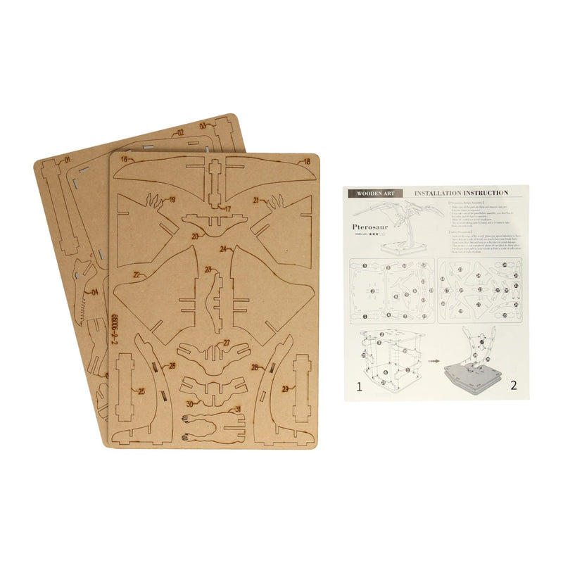 Load image into Gallery viewer, Koopman houten 3d puzzel dinosaurus