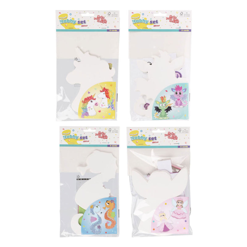Load image into Gallery viewer, Maak je eigen glitter designkaart, set 8 kaarten