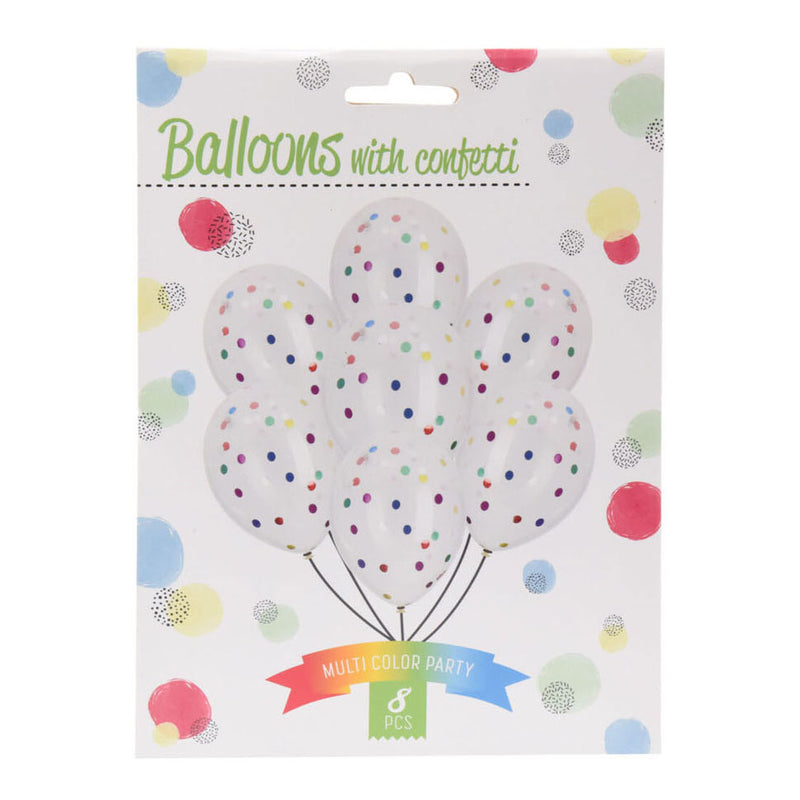 Afbeelding laden in galerijviewer, Ballonnen met confetti multi kleuren, 8st.
