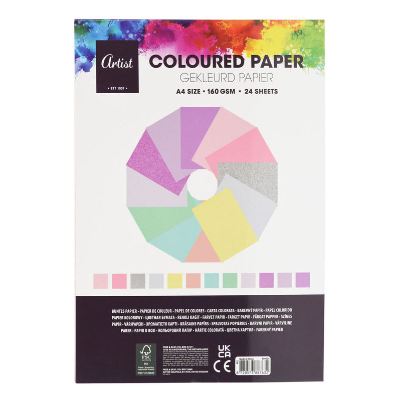 Load image into Gallery viewer, Papierblok gekleurde vellen