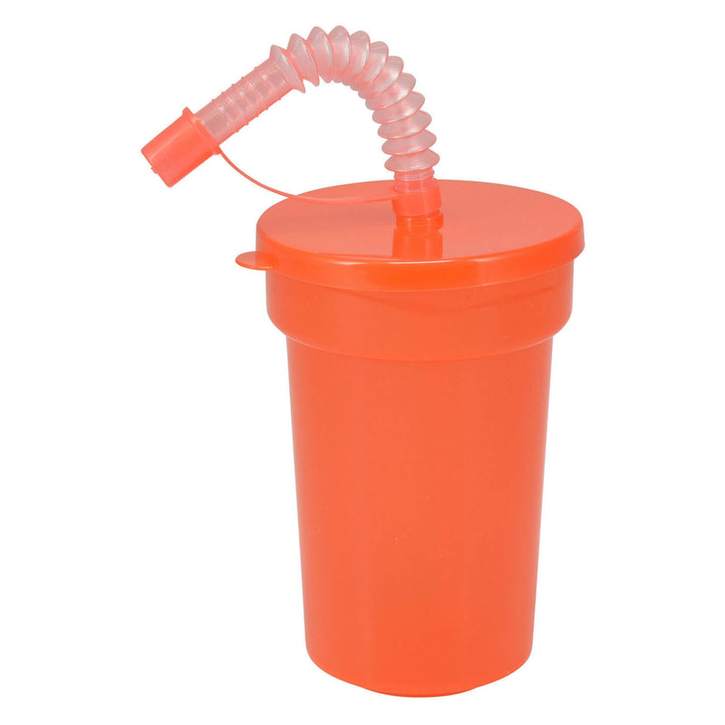Load image into Gallery viewer, Koopman gekleurde drinkbekers speelgoed met rietje - set van 6 kunststof bekers.