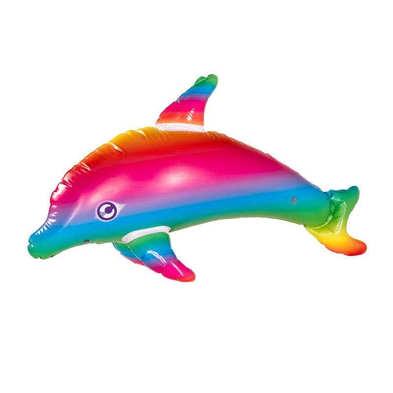 Load image into Gallery viewer, Opblaasbare dolfijn in regenboogkleuren