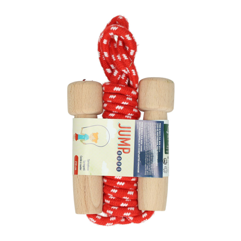 Afbeelding laden in galerijviewer, Springtouw met houten handvatten - 210cm