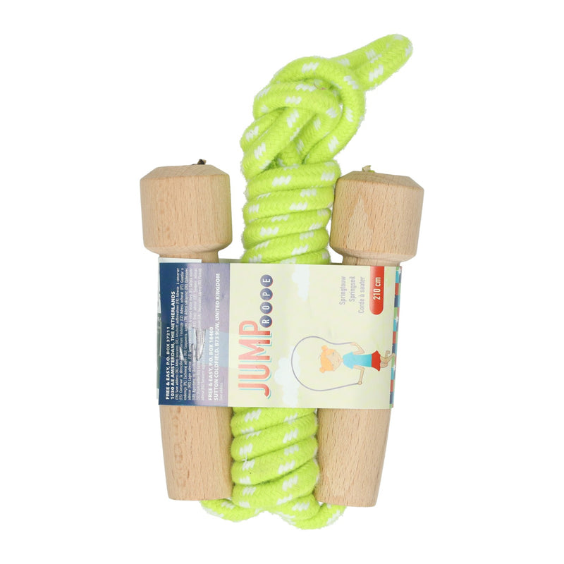 Afbeelding laden in galerijviewer, Springtouw met houten handvatten - 210cm
