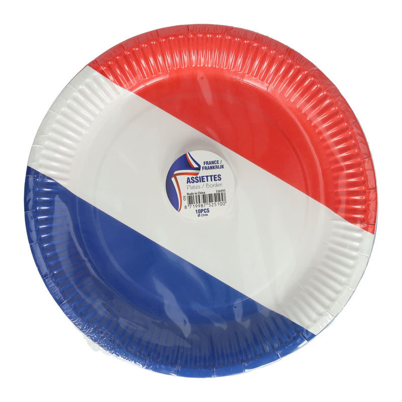 Load image into Gallery viewer, Papieren bord 23cm nederlandse franse vlag