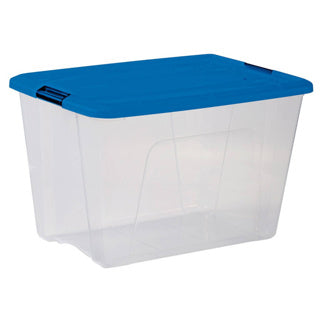 Load image into Gallery viewer, Iris topbox opbergbox 60l 57.5x39x36.5 cm blauw transparant