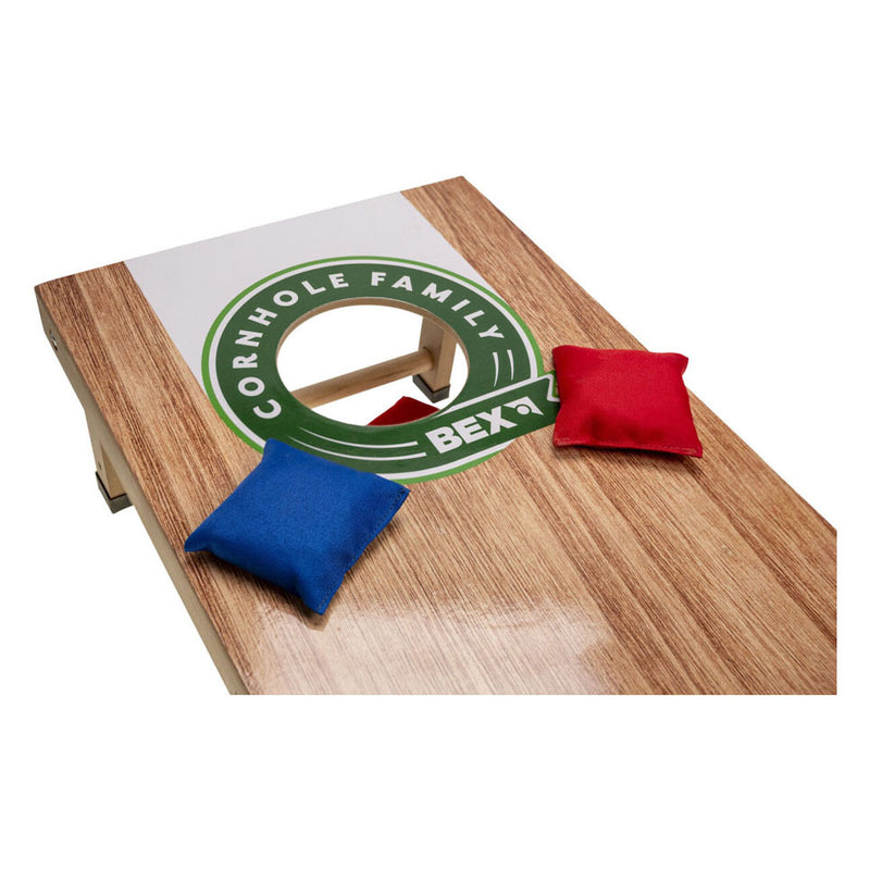 Load image into Gallery viewer, Bex sport bex cornhole family – amerikaans werpspel – bean bag spel – compacte cornhole set met 1 speelbord (60x30x7 cm) – inclusief 8 pittenzakken – vanaf 8 jaar