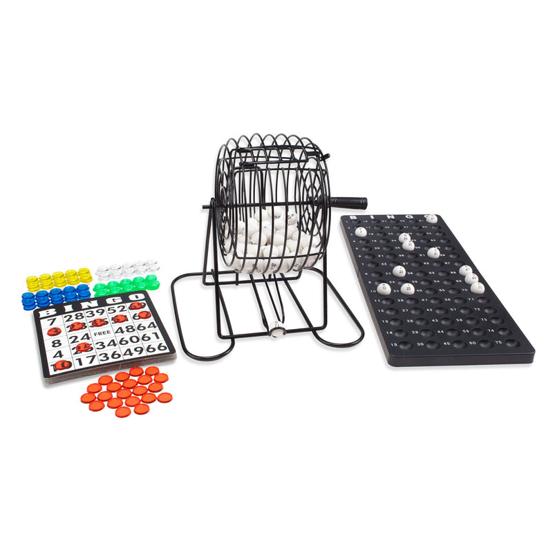 Load image into Gallery viewer, Tactic bingo – bordspel – classic games - inclusief 75 balletjes en 18 bingokaarten – stevige metalen bingomolen – bingooooo!